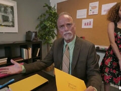 Culo, Chica, Sexo duro, Interracial, Oficina, Montar, Sexo fuerte, Maestra