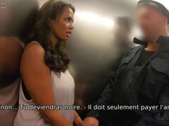 Chloe Lamour gets a hot and steamy ride after getting caught by security officer