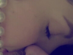 오랄섹스, 흑갈색 머리, 사정 샷, 풀, 보지