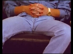 Hot German blonde in white stockings gives amazing deep throat blowjob