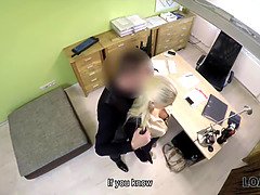 Vakker, Blond, Barmfager, Tjekkisk, Runke, Hd, Kontor, Fitte