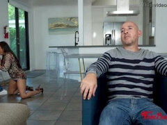 Hot Latina MILF Carmela Clutch Rides Step Nephew While Husband Watches Game