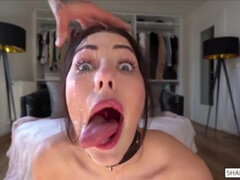 Röv slick, Avsugning, Brunett, Snopp, Fetisch, Hd, Liten och nätt, Tuttar