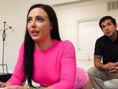 Brunett, Sperma shot, Långt ner i halsen, Doggystyle, Sätta munkavle på, Hd, Fitta, Rakad