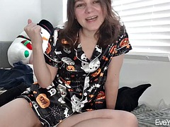 Satin Halloween Pyjamas Naked Try On