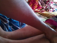 Indian Village Girl Massages Her Friend's Penis with Her Feet and Rubs It to Pleasure Her