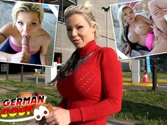 German Scout - Big Boobs Blonde MILF Barbi Sins Pick up for Risky Lost Place Fuck