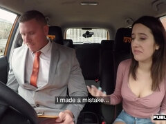 Braunhaarige, Auto, Hundestellung, Europäisch