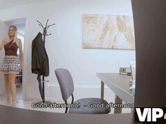 Entrevista, Rubia, Mamada, Tetona, Oficina, Pov, Coño, Afeitado