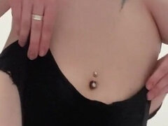 素人, 茶髪の, パンティ, 一人, タトゥー