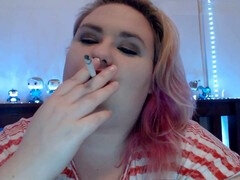 Amatööri, Iso kaunis nainen, Pulska, Karvainen, Itsetyydytys, Vanhempi, Tupakoiva, Soolo