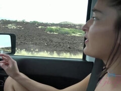 Bikinit, Sormetus, Tyttöystävä, Paljas, Ulkona, Ajeltu, Tupakoiva, Tirkistelijä