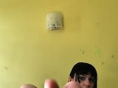 Step Sister Fingering Dick and Jerking off Foot Fetish