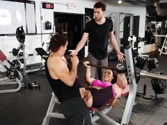 Rachel Starr gets pounded in the gym in front of her boyfriend