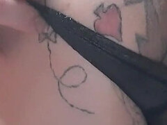 Leie, In den arsch, Crossdresser, Klaffend, Masturbation, Solo, Tätowierung, Netzkamera