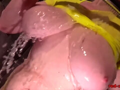 Gets All Soaped Up In The Shower With Red Xxx