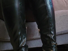 Leie, Fetisch, Absätze, Latex, Masturbation, Solo, Strümpfe