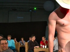 Real male stripper sucked by strangers at party