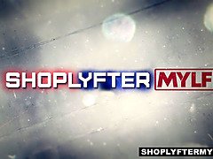 Andi James, the busty MILF, gets tricked into a wild anal threesome with the officer after being caught stealing