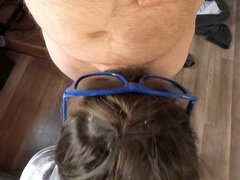 Female pov blowjob, oral job, sloppy blowjob