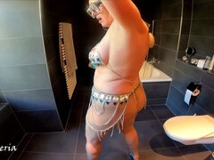 Koupelna, Ženský, Německé, Masturbace, Dospělé, Punčocháče