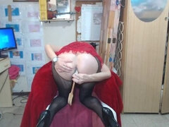 Hot Italian MILF with Mask Masturbates Her Ass with Dildo - Dirty Talk & Homemade Solo