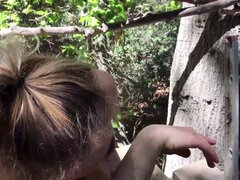 Stepmom helps son-in-law jizz in his treehouse