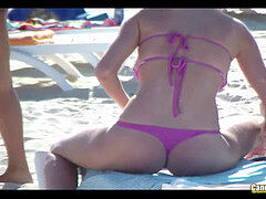 Playa, Bikini, Hendidura, Voyeur