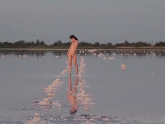 Nicolina's Foot Fetish on the Salt Flats