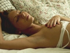 Roxana U's intense orgasm as she finger blasts herself