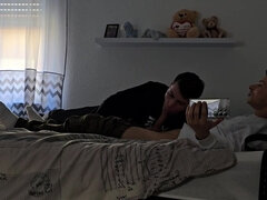 큰 음경, 오랄섹스, 커플, 사정 샷, 게이, 독일인, 집에서 만든