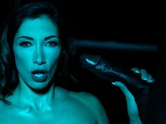 デカ尻, デカチン, フェラチオ, 茶髪の, 手コキする, 異人種間, なめる, オナニー