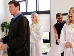 Grote lul, Blond, Pijpbeurt, Hondjeshouding, Natuurlijke tieten, Kut duiken, Mager, Tiener