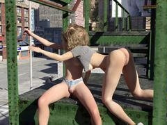 Kukk suging, Hanrei, Sperm skott, Blotting, Slikking, Onani, Offentlig, Fitte