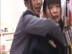 Japanese lesbian in library