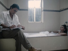 Indian nymph is inhaling penis like a real professional, when she is in a superb mood