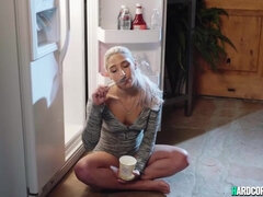 Culo, Chica, Rubia, Morena, Erótico, Cocina, Lesbiana, Strapon