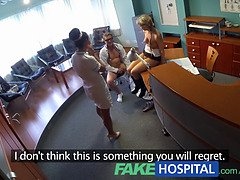 Czech nurse joins doctors in hot POV threesome with patient