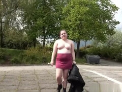 Amador amadora, Mulher linda e grande, Ao ar livre cartaz de rua outdoor, Público