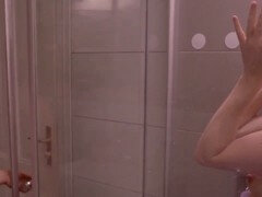 아메리카인, 양성적인, 더블 삽입, 마사지, 나이든, 오르가슴, 엉덩이 때리기