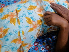 아시안, 사정 샷, 핑거링, 머리카락이 많은, 자연의 가슴