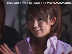 Exotic Japanese chick Karin Honjyo in Hottest Threesomes, Blowjob JAV scene