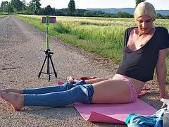 Real Exhibition - Shower and Orgasm in Public, Cant Believe This