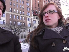 お尻, デカチン, フェラチオ, バック, 赤毛, ガリガリ, ティーン, オッパイの