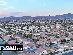 Little girlfriend Emma Bugg needs her bf's big large cock and lets him jizz in her facehole - exxxtra petite