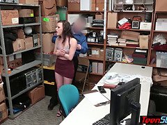 Tiny titted thief fucked in the ass by perv LP officer