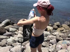 Lola hikes with you and fuck her on the cliff.