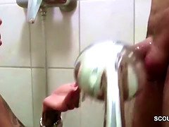 He Caught German Mom Of Friend In Shower And Seduce To Fuck