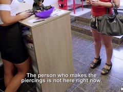 Amateur, Gros seins, Noire, Queue, De plein air, Piercing, Public, Chatte