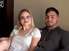 Meaty pecker latino fucks nerdy slut w glasses, director pov blowjob